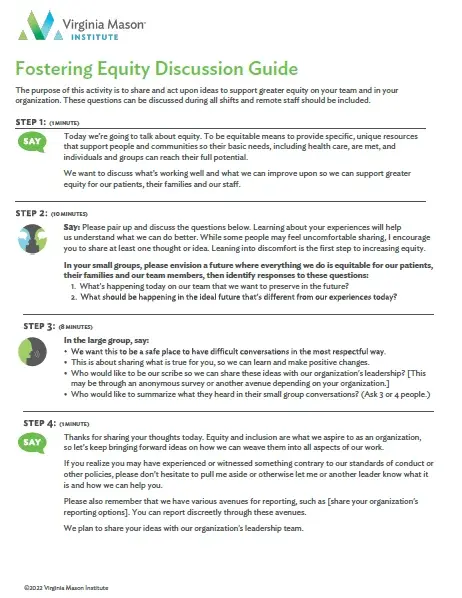 Fostering Equity Discussion Guide